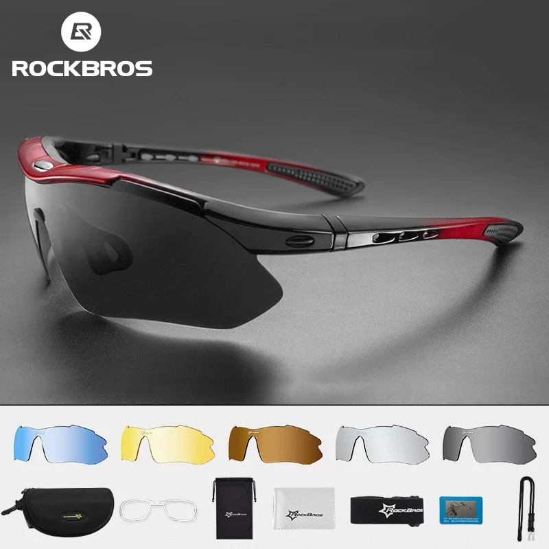 Sunglasses Mountain Bike Goggles Eyewear Myopia Frame 5 Lenses Light