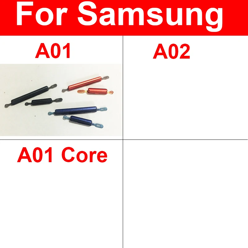 Боковые кнопки включения/выключения, кнопки регулировки громкости для Samsung Galaxy A01 A015F A02 A025F A01 core A013 A013G A013F, переключатель, сменная кнопка