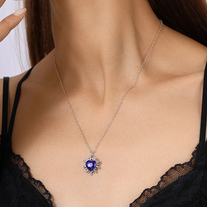 Aihua новинка подвеска цвета морской волны синей любви навсегда ожерелье для