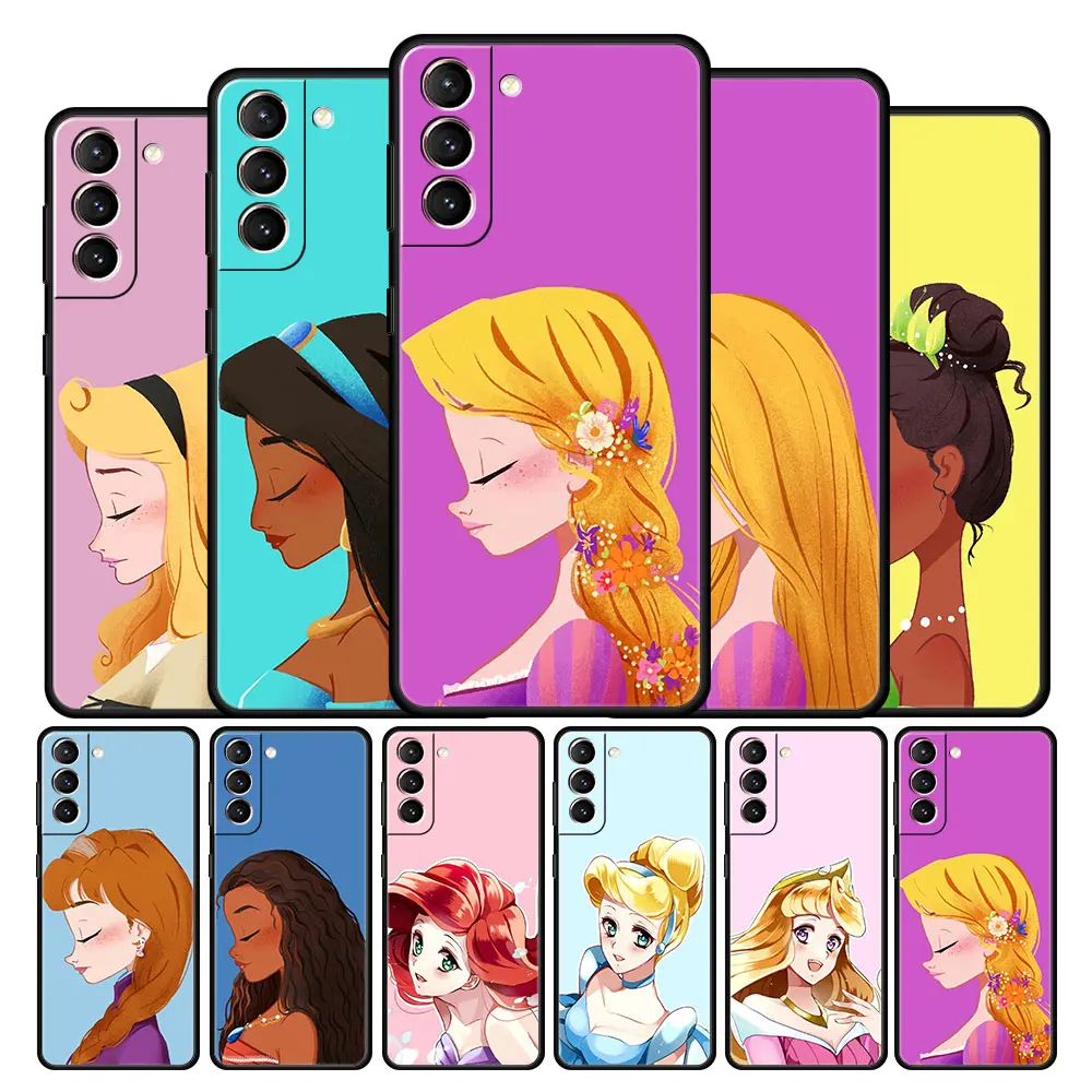 

Cover Case for Samsung Galaxy S22 S21 S20 FE S20fe S21fe S10 S9 S8 S7 Plus + 5G Ultra S10e TPU Thin Disney Princess Silhouette