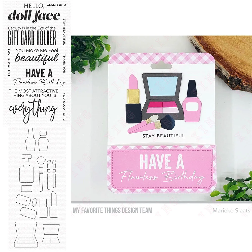 

Silicone Stamps Set 2023 Scrapbook Paper Diy Decoration Craft Embossing Album Card Stencils Iconic Beauty New Metal Cutting Dies