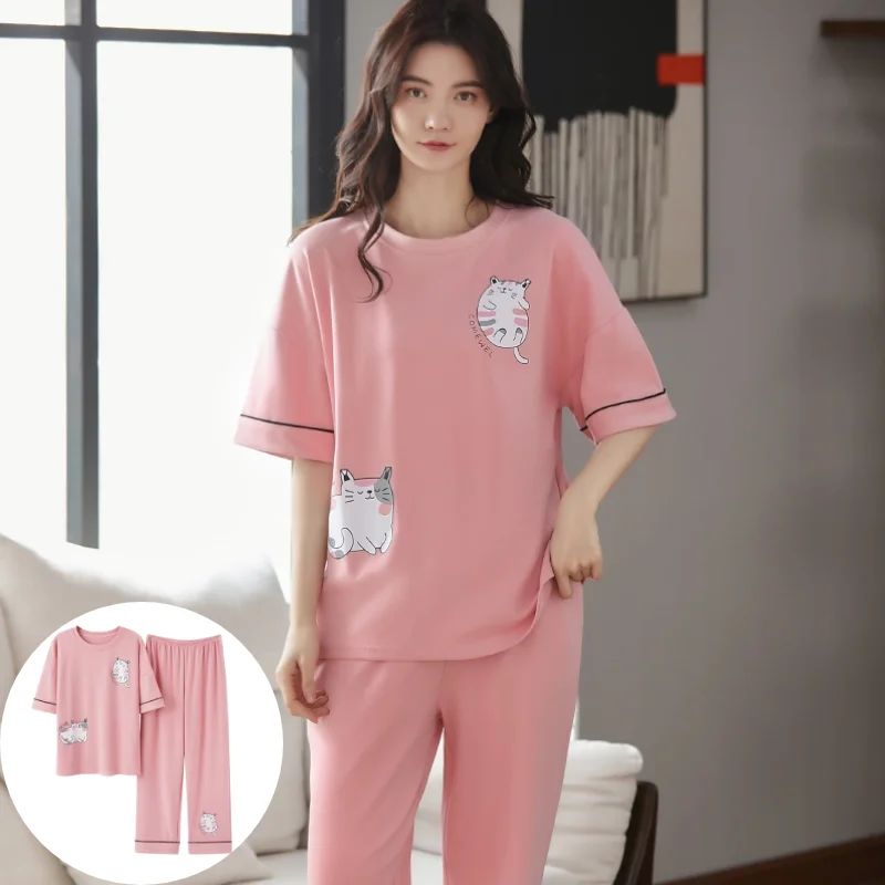Пижама женская с коротким рукавом элегантный пижамный комплект привлекательная