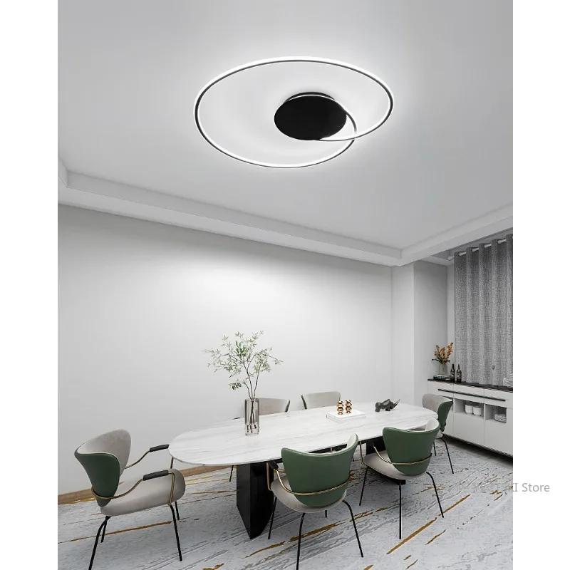 Современная Минималистичная потолочная лампа для гостиной нордическая в форме