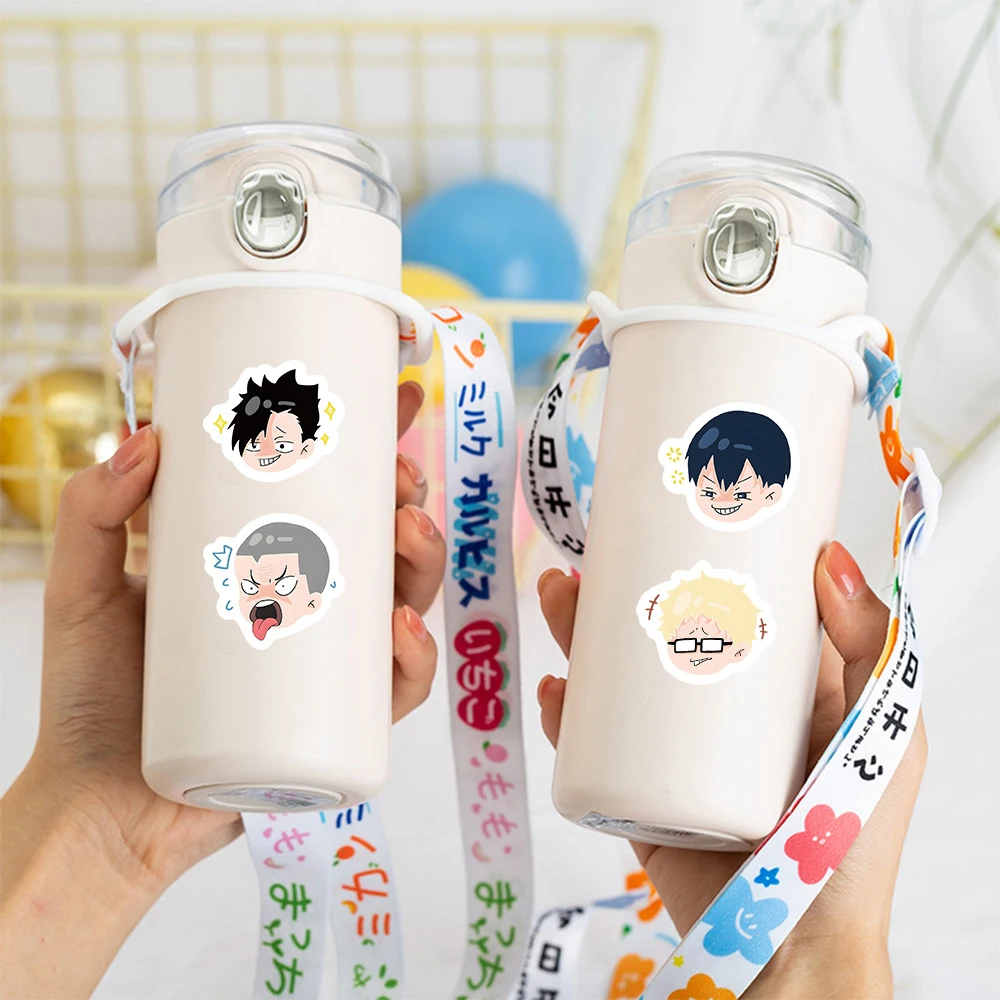 500шт Аниме Хайкюу Запечатывающие наклейки Забавный МЕМ DIY Дневник Блокнот Гитара