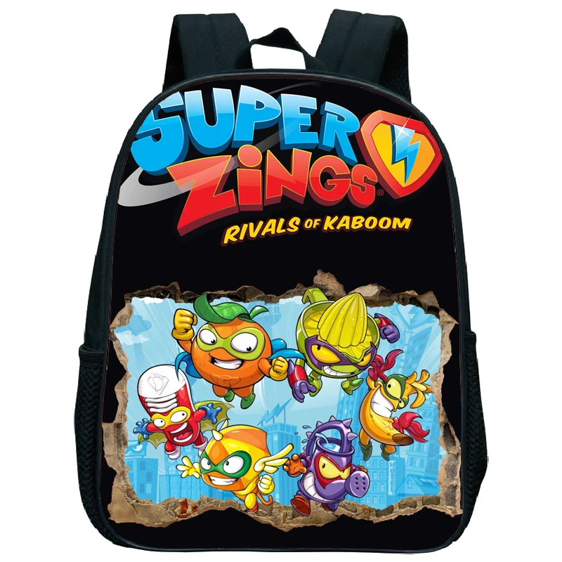 

Super Zings backpack Kids Cartoon Rucksack Superzings Kindergarten Backpack Children Preschool Bags Mochila 12 inch