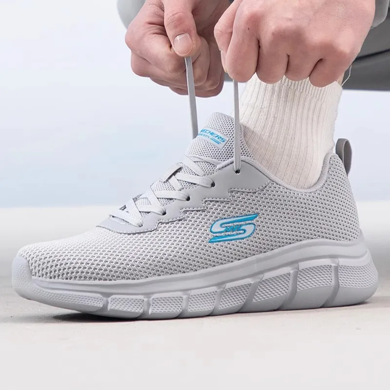 Мужские кроссовки Skechers. Новая летняя модная дышащая повседневная обувь. Легкая