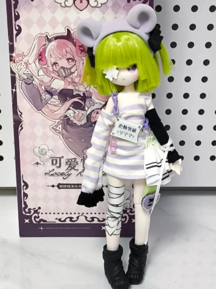 Фото Кукла Inedible Doll Cute Strange Tale 1/8 с пророщенными волосами, милая коллекционная фигурка-сюрприз, модная игрушка, настольное украшение, подарок, в наличии №3
