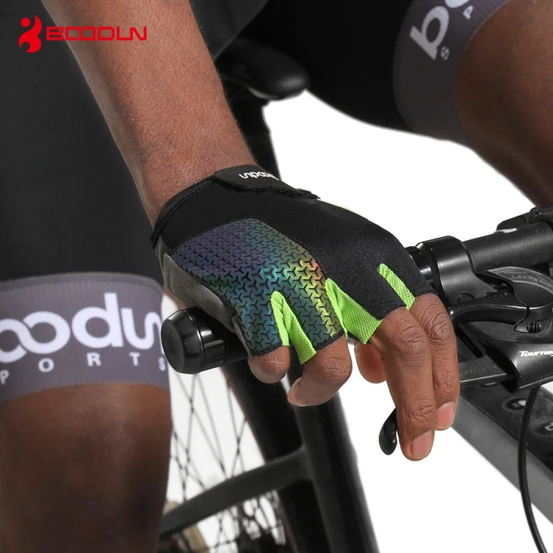 Перчатки для велоспорта Boodun цветные дышащие Нескользящие митенки с закрытыми