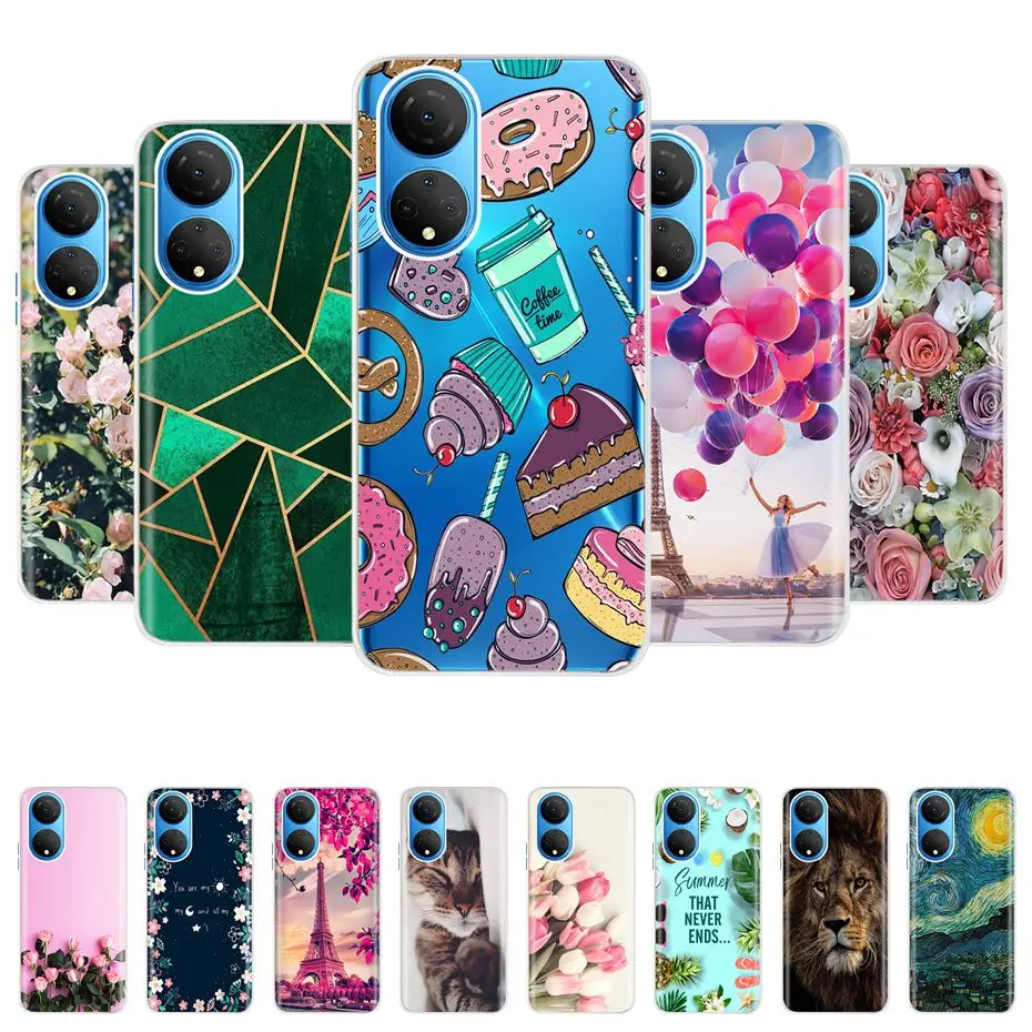 Чехол для Honor X7 Модный мягкий чехол телефона из ТПУ Huawei X 7 задняя прозрачная