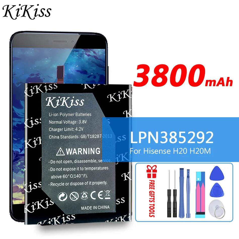 

3800mAh KiKiss Battery LPN385292 For Hisense H20 H20M HLTE510 HLTE510T HLTE510M Mobile Phone Batteries
