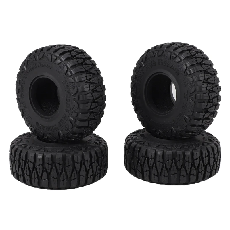 

4PCS 114MM 1.9 Rubber Tires Wheel Tyres For 1/10 RC Crawler Car Traxxas TRX4 RC4WD D90 Axial SCX10 II III Redcat MST