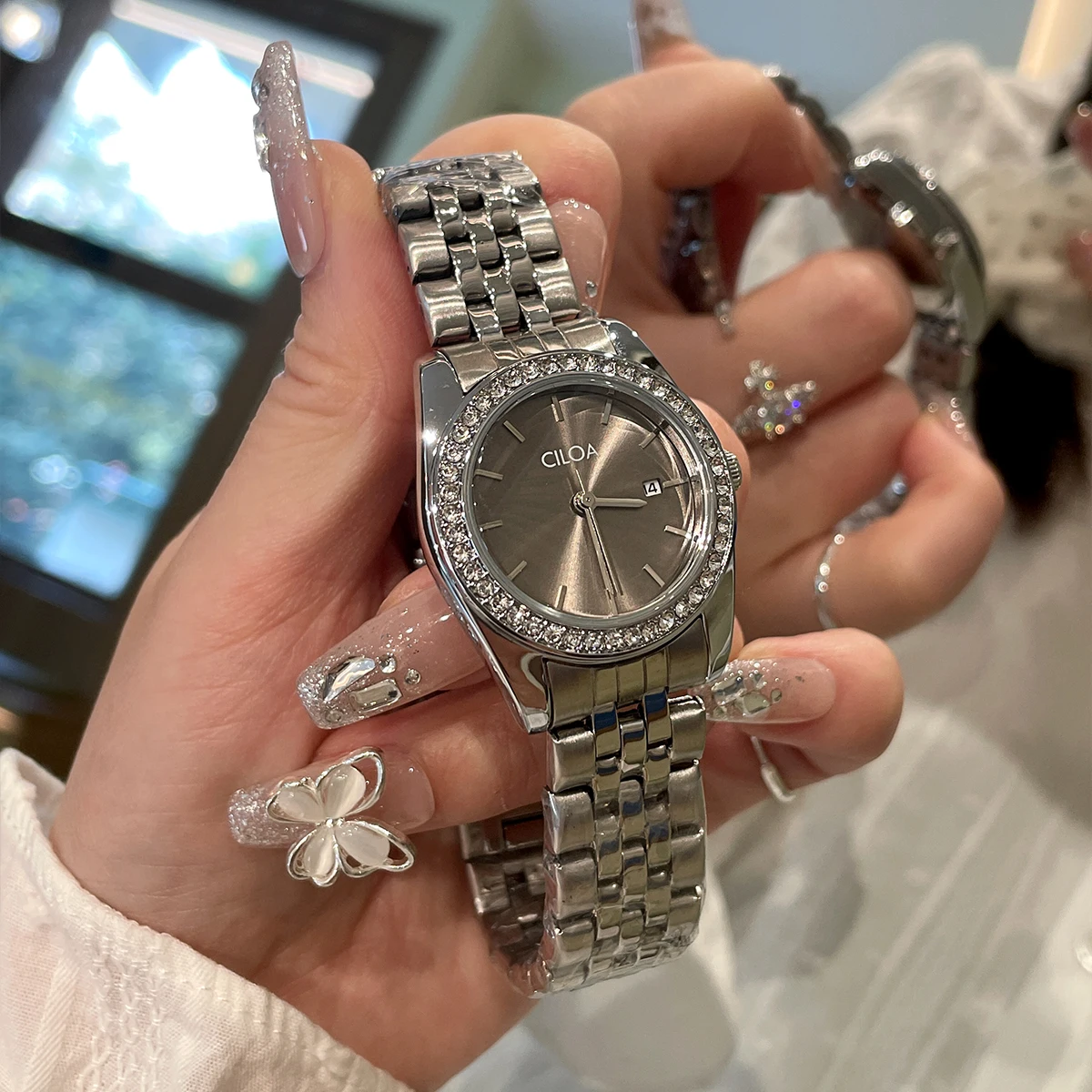 Новинка 2024 года часы CILOA с большим циферблатом для женщин роскошные модные