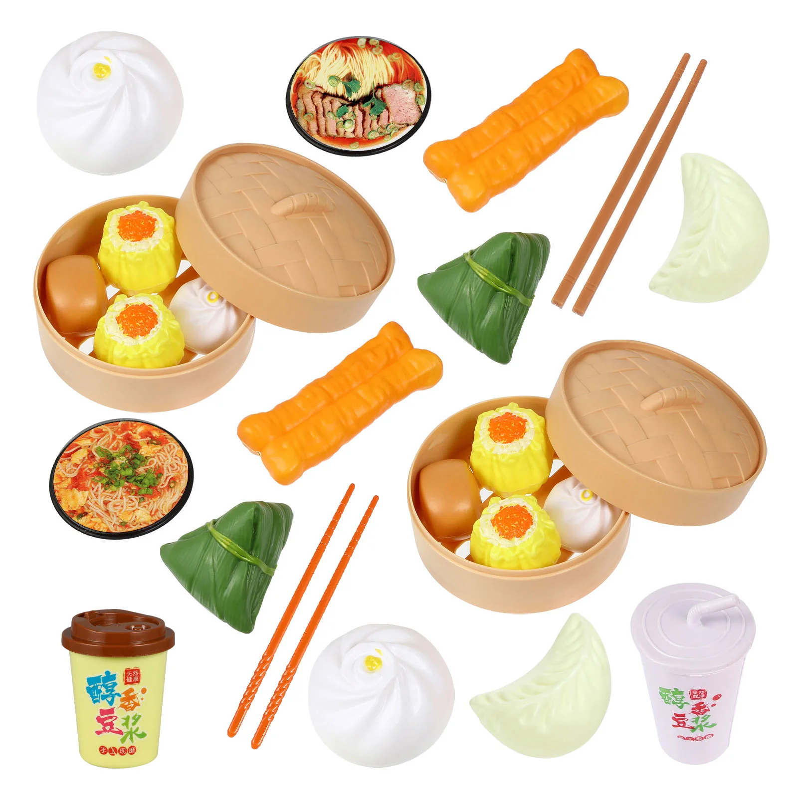 

Игрушка для еды, кухонные игрушки, детский китайский набор для ролевых игр на завтрак, искусственные мини-аксессуары для приготовления пищи, игровой набор, миниатюрная имитация