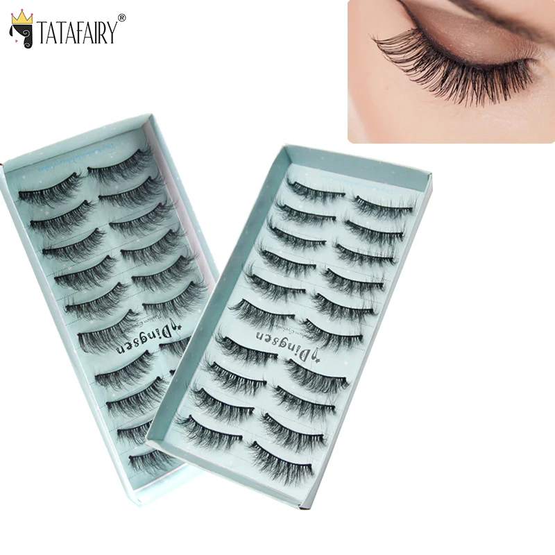 

10 Pairs 3D Mink Lashes False Eyelashes Reusable Natural Curls Eyelashes Faux Cils Makeup Fake Eyelash Extension Maquiagem Cils
