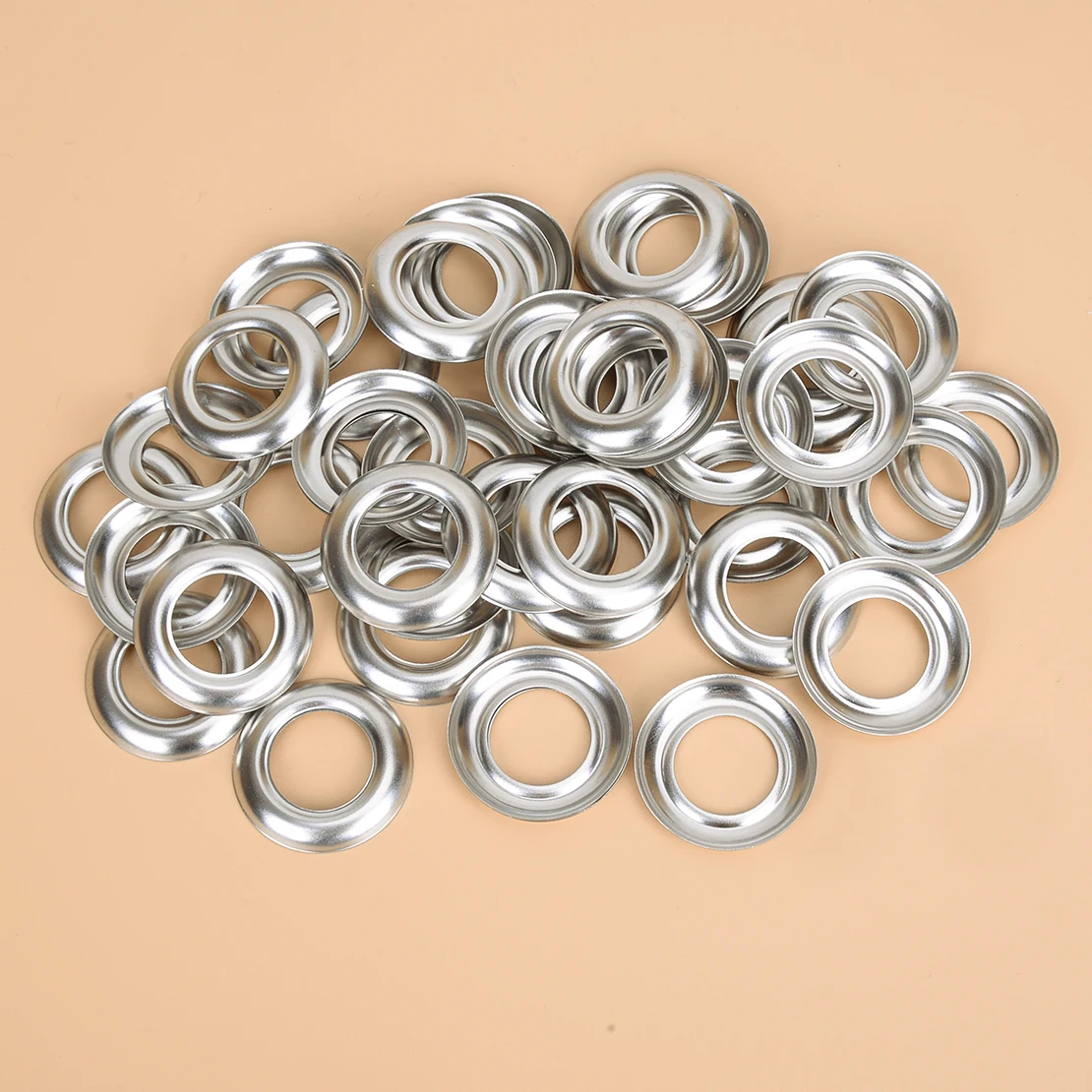 

50Pcs 3/4'' inch Waterproof Chrome Stainless Steel Round Ring Bezel for Trailer Marker Light Cover Base