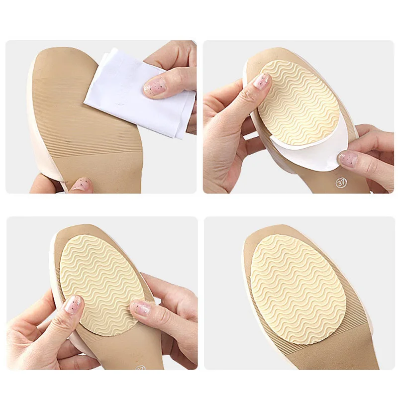 1Pair Shoe Sole Protector Anti-Slip Replacement Rubber Soles Outsoles for Shoes Repair Mat High Heels Self-Adhesive Bottom Sheet images - 6