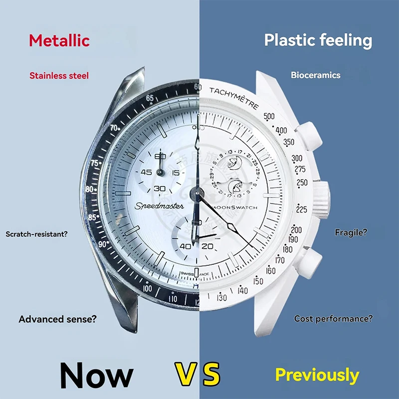 Фото Комплект для модификации часов Moonswatch: корпус из нержавеющей стали для SWATCH & OMEGA Moonswatch, 42 мм, металлический корпус, браслет, аксессуары для часов (без механизма) №3