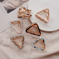 wholesale new fashion retro middle 5cm triangle hair clips unique design acetate hair claws clip for woman girls