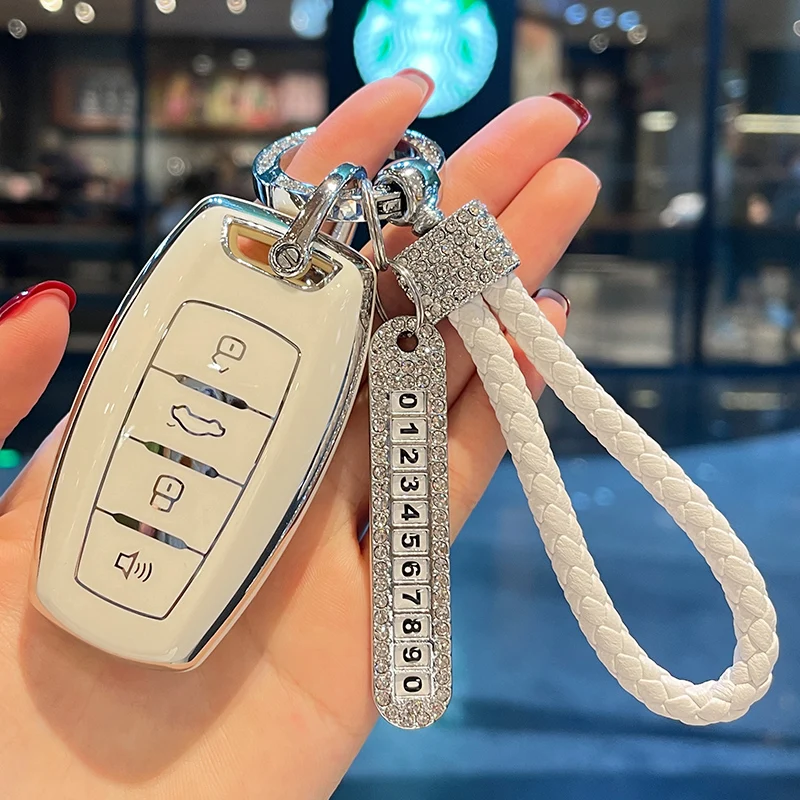 

Leather Rope No. Plate Car Key Case Cover for Haval Jolion H2S H4 H7 H9 H6 H6 Coupe H6S F5 F7 F7X M6 H8 Dargo H2 Great Wall GWM