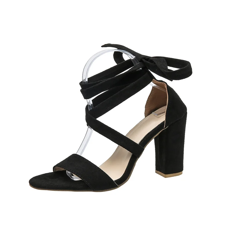 2023 Elegant Women Pumps High Heels Open Toe Sexy Women Sandals Soft Women Shoes for Lady High Heel Shoes Red Black Size 35-43