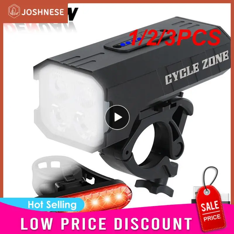

1/2/3PCS Bicycle Light Rechargeable LED Cycling Flashlight For Bike Lantern Front And Back Bicycle Lamp Lighting Bike Bicycle