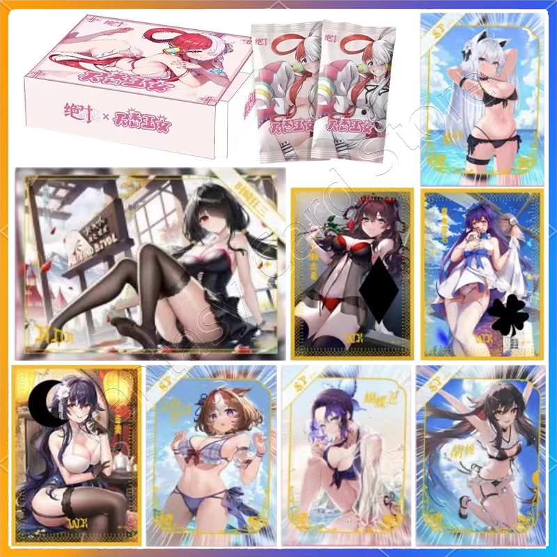 

Limited Goddess Story Card ACG Nude AI Sexy Genshin Card Fold Card Collection Uniform JK Black Silk Stockings Sexy Girls