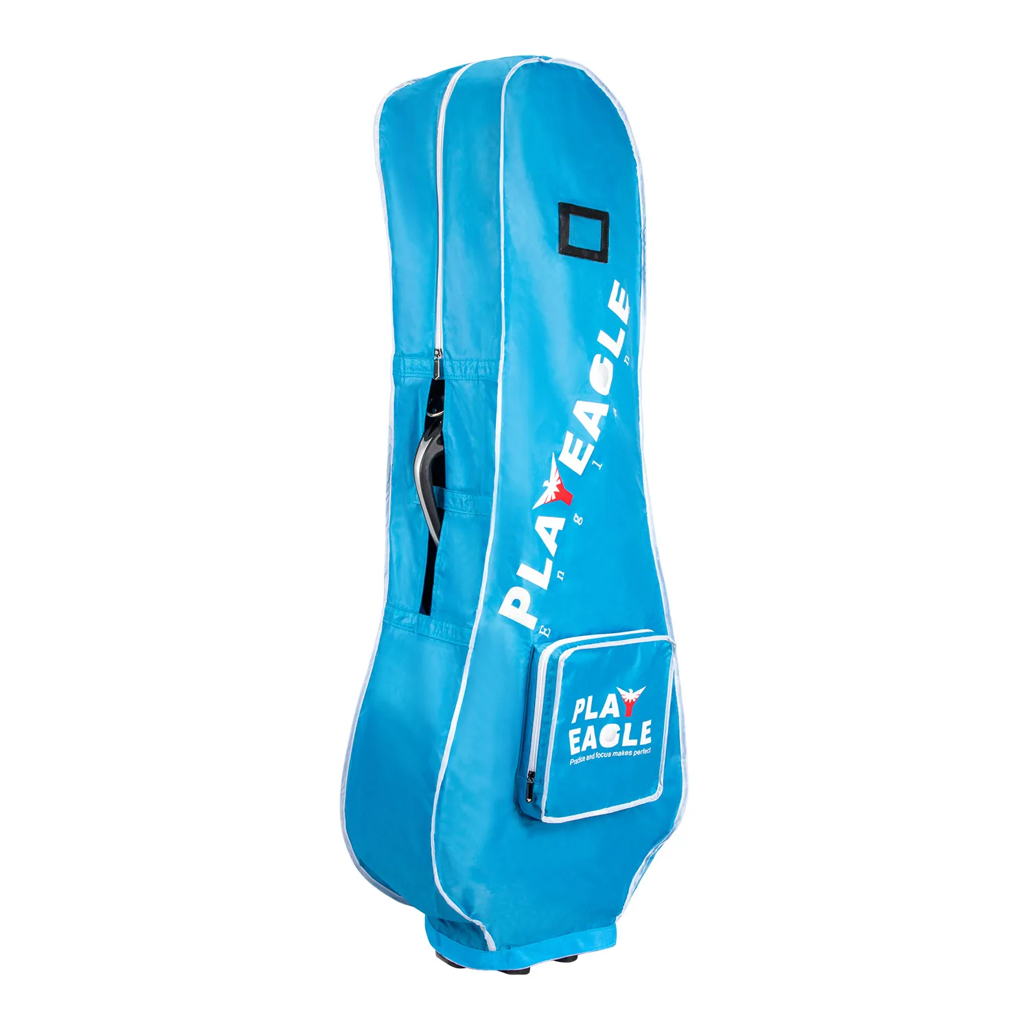 PLAYEAGLE Golf Rain Cover Bag Waterproof and Dustproof Portable Foldable Golf Travel Cover Bag Raincover in BlackBlue/Gray Color