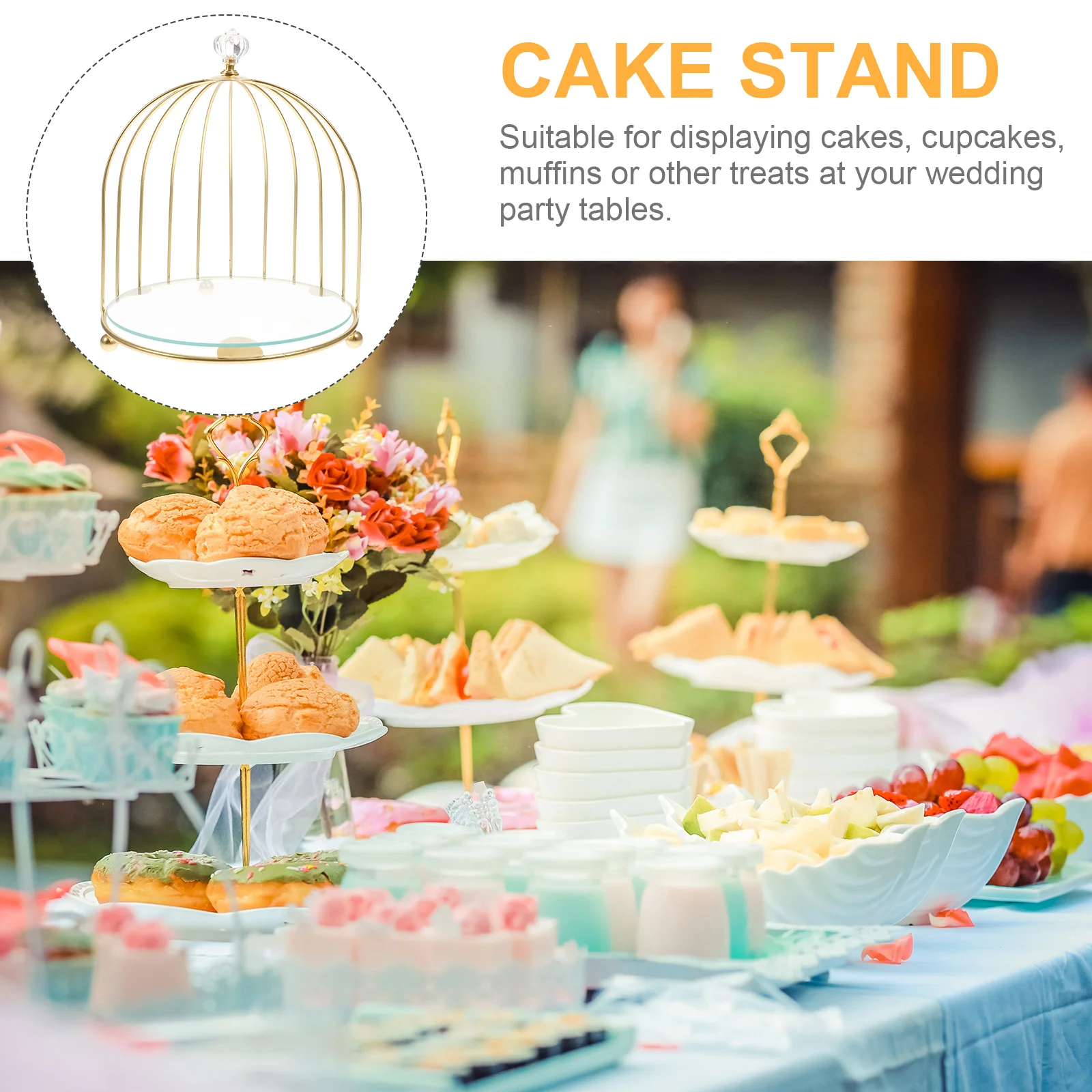 Поднос для демонстрации торта в виде птичьей клетки органайзер макияжа