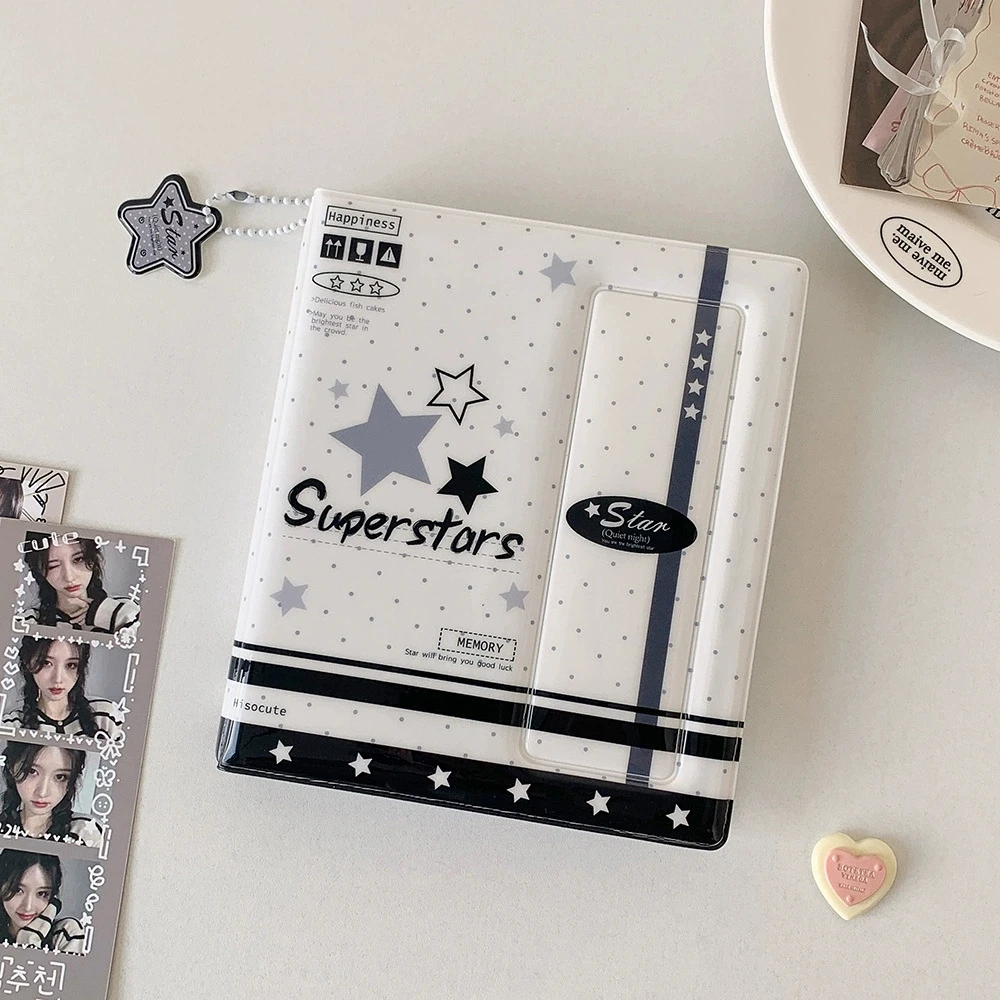 

Альбом для фотобудки с изображением клевера и звезды для 40 шт. 2x6 дюймов, полоски для фотографий, закладка, 20 шт., 4x6, 4R, держатель для фотографий, 40 страниц