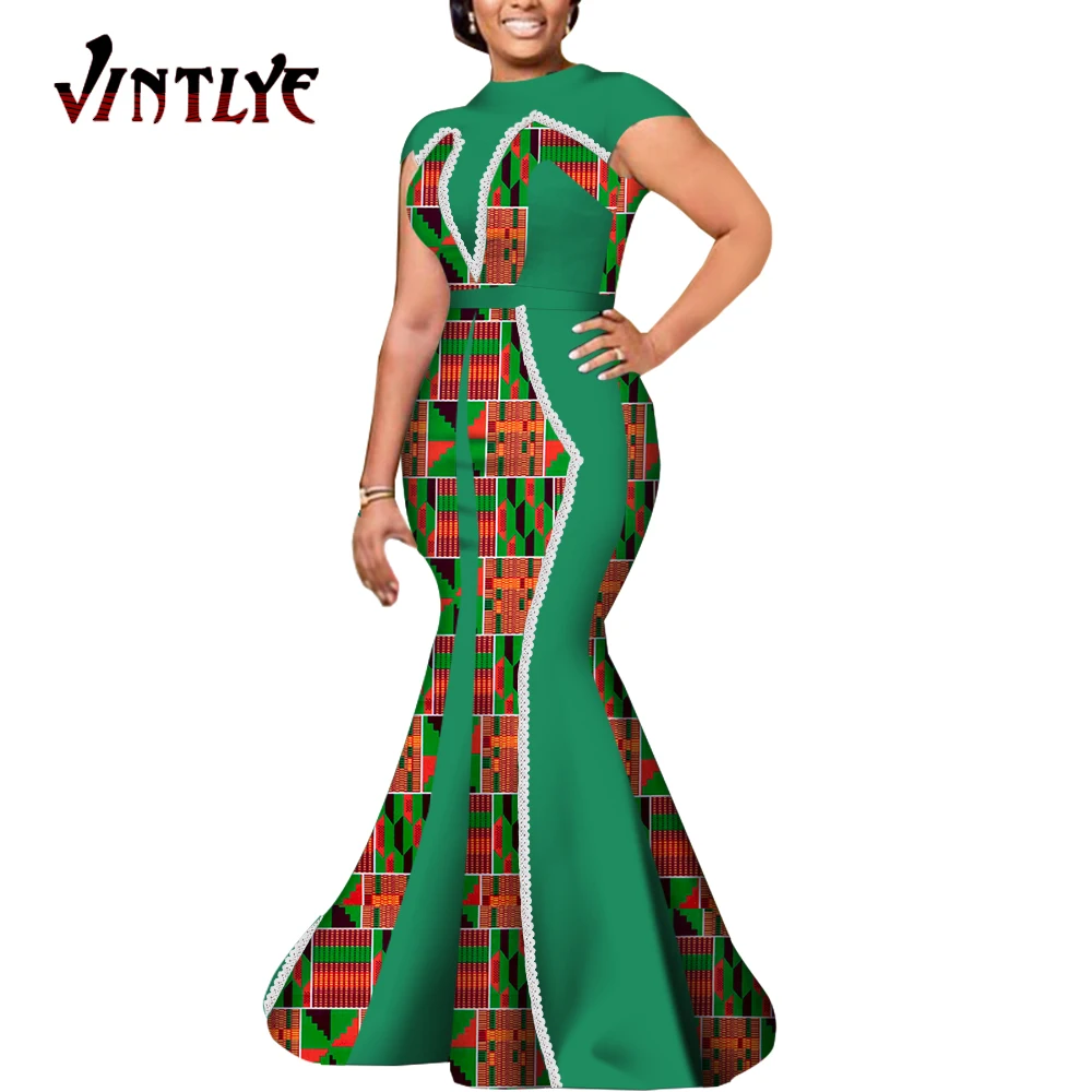 Платье женское длинное в африканском стиле элегантное Плиссированное