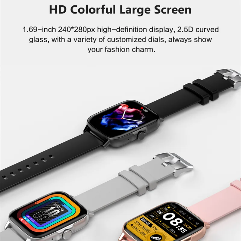 Sport Smart Watch GT50 Bluetooth Call Custom Dial for Women Fitness Men Smartwatch Heart Rate Blood Pressure Monitor Tracker