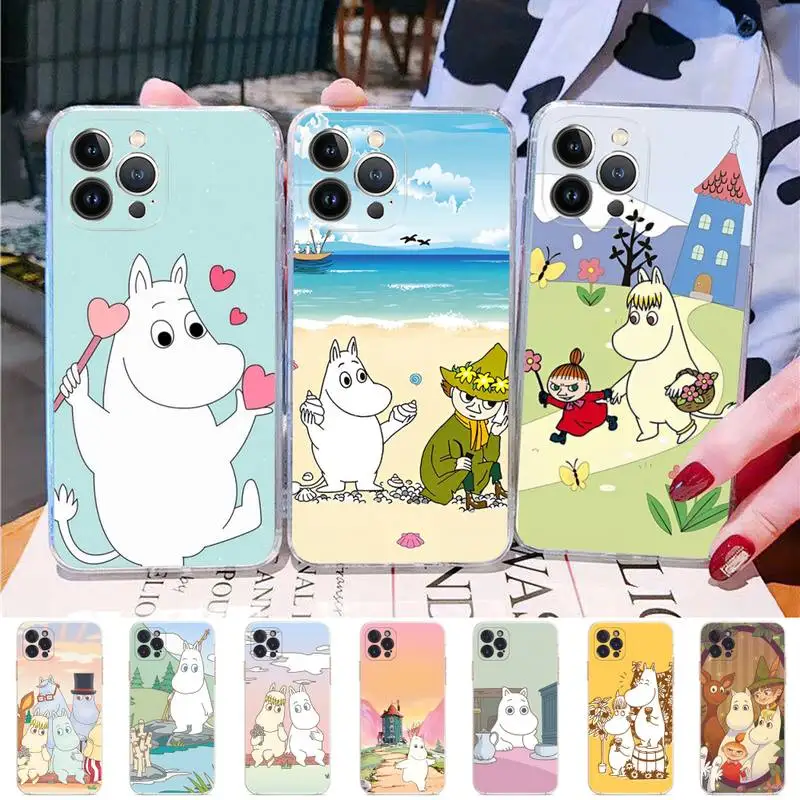 

Cartoon M-Moomin Phone Case Silicone Soft for iphone 14 13 12 11 Pro Mini XS MAX 8 7 6 Plus X XS XR Cover