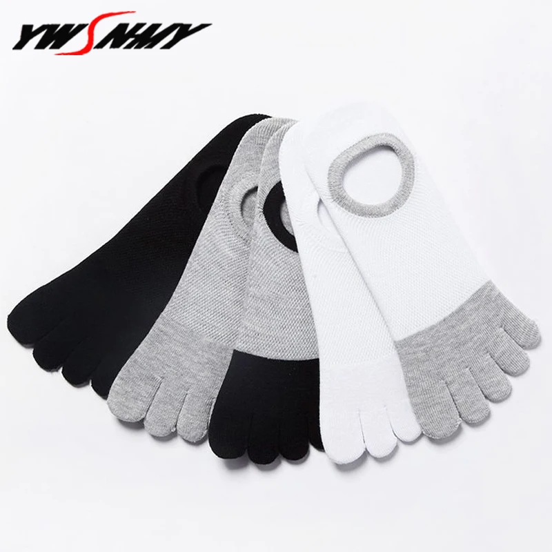 

Hot Selling Men's Cotton Toe Sock Breathable Mesh Five Finger Socks Absorbent Boat Sock Sporting Invisibility Ship sock 5 Pairs
