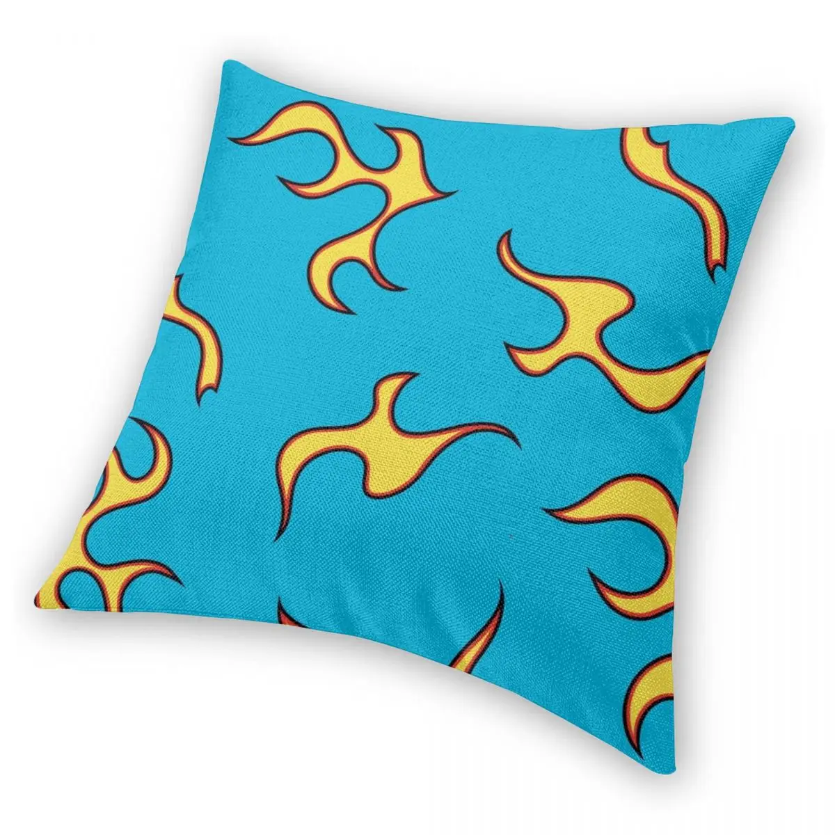 Квадратная наволочка Golf Wang с принтом пламени из полиэстера и льна бархатным