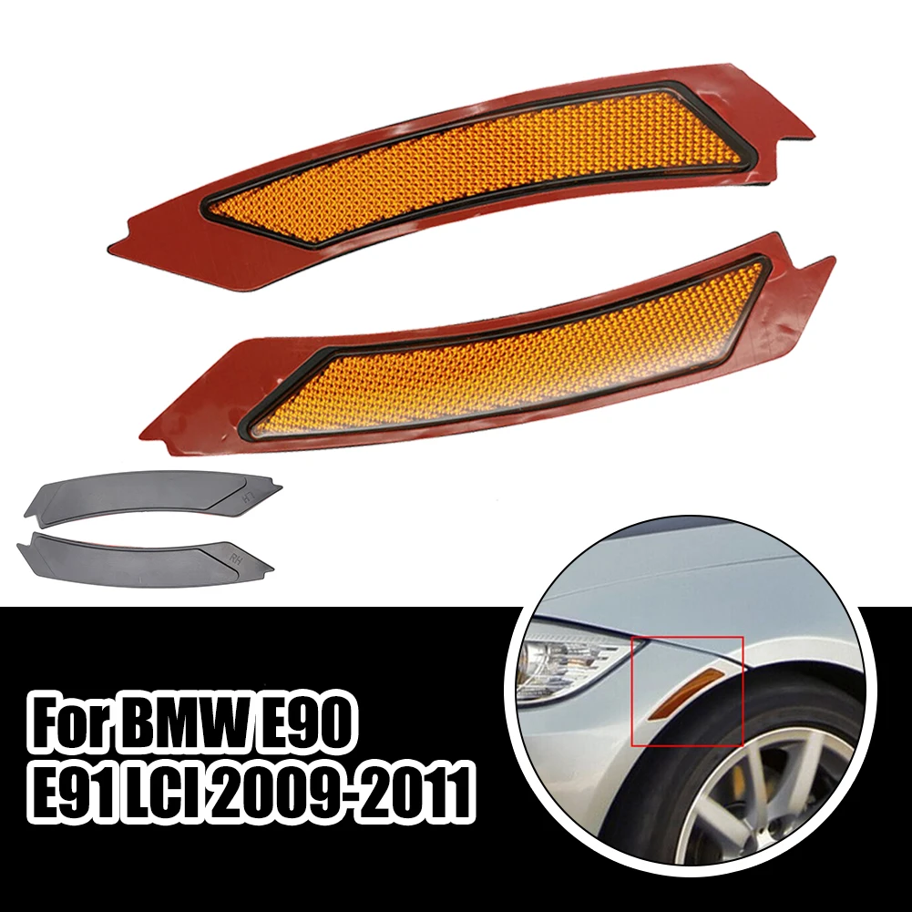 

Отражатели для бампера 2 шт., отражатели для бампера 63147205397 63147205398 для BMW E90 E91 4D LCI 09-11, отражатели для переднего бампера