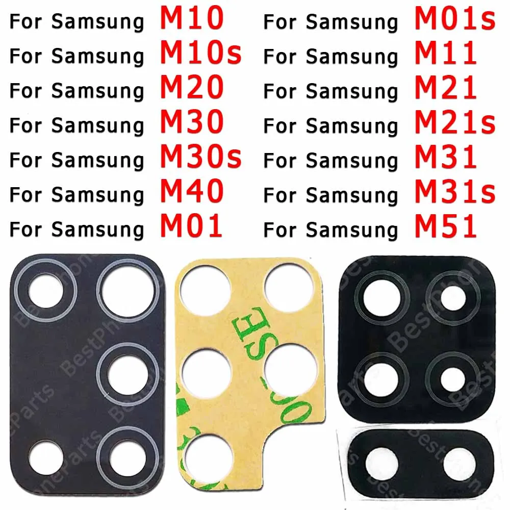 

For Samsung Galaxy M10 M20 M30 M30s M40 M01 M11 M21 M21s M31 M31s M51 Rear Back Camera Lens Glass Lens Cover Spare Parts