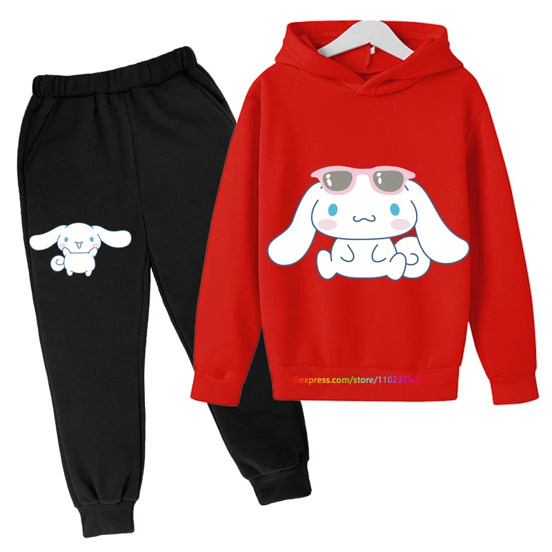 

Cinnamoroll Boy Girl Hoodie Suit Cotton Kids Hooded Sportswear Set Pants Boys Clothes 2 pez 3 4 5 6 7 8 9 10 11 12 13 14 Y
