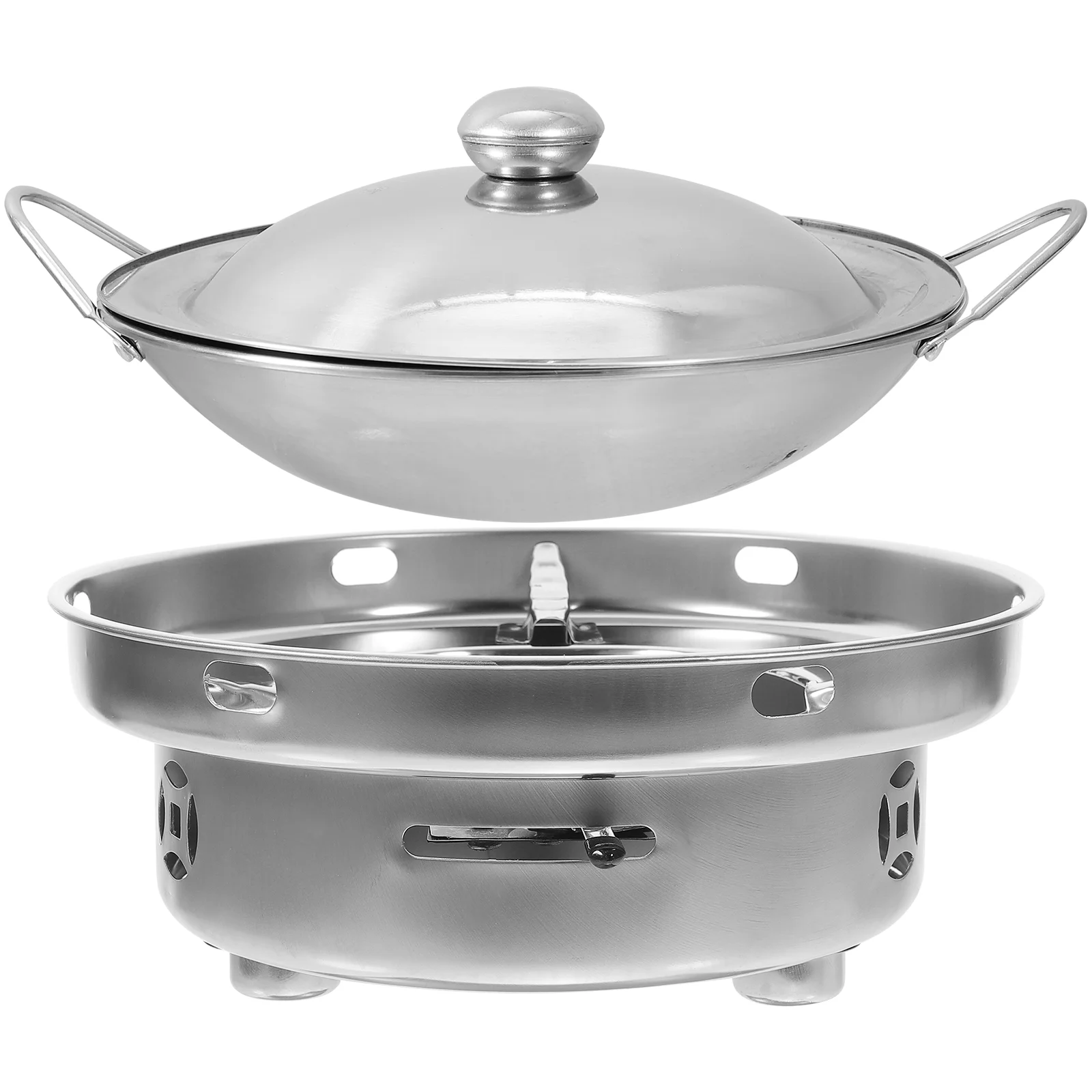 

Wear-resistant Stainless Steel Pot With Stove Cooking Pan Home Kitchen Stockpot With Lid