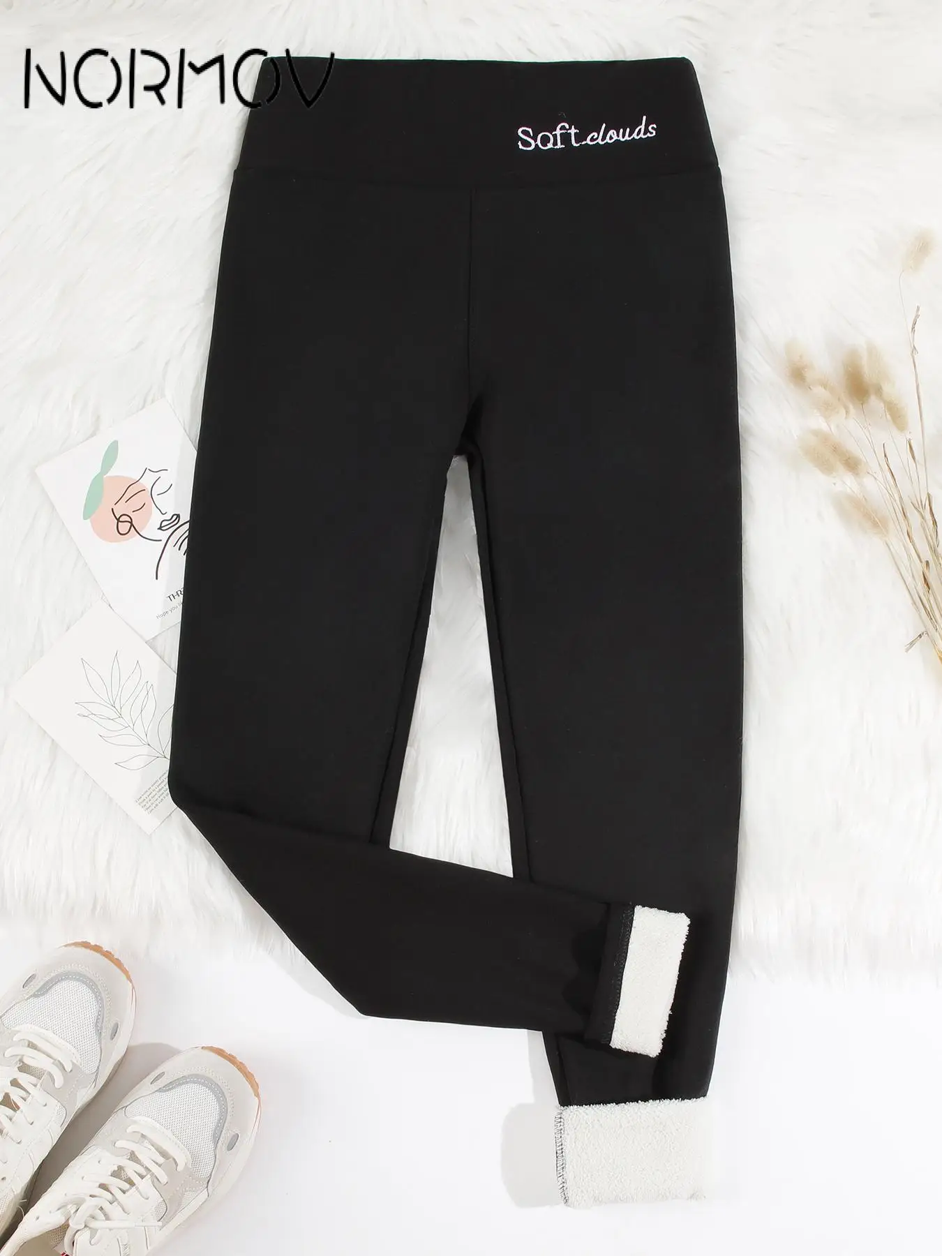 

Теплые бархатные облегающие леггинсы NORMOV с флисом, женские зимние леггинсы с защитой от холода, утепленные горячие женские флисовые леггинсы