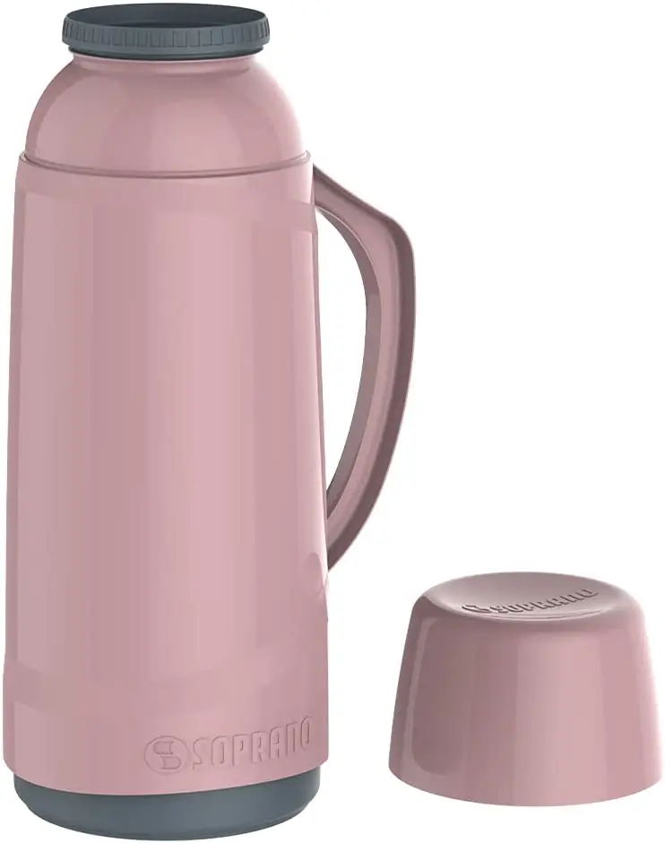 

650Ml Crystal Thermal Bottle, 0170, Pink, Small Office Thermos Bottle Insulation Kettle Hot Water Thermos Pot