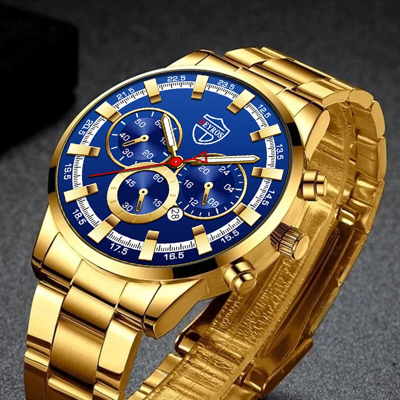 

2022 mode Herren Sport Uhren für Männer Uhr Luxus Edelstahl Quarz Armbanduhr Mann Business Casual Lederband Uhr