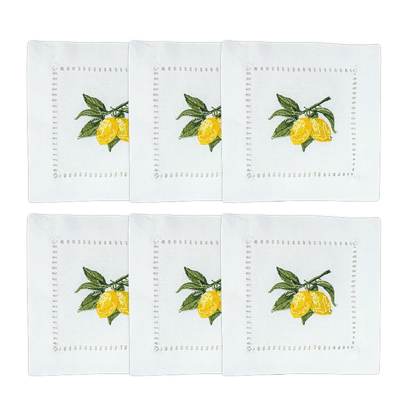 

Санат, вышитая салфетка для коктейля, лимон, полиэстер/хлопок