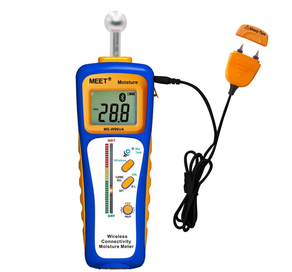

MS-W98U4 Wireless Connectivity Digital Moisture Meter with Bluetooth