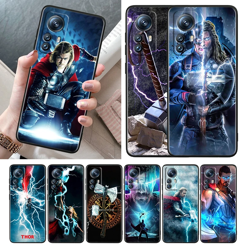 

Thor marvel hero Soft Black Phone Case For Xiaomi Mi 12T 12S 12X 12 11 11T 11i 10T 10 9 Pro Lite Ultra 5G Cover Shell Funda
