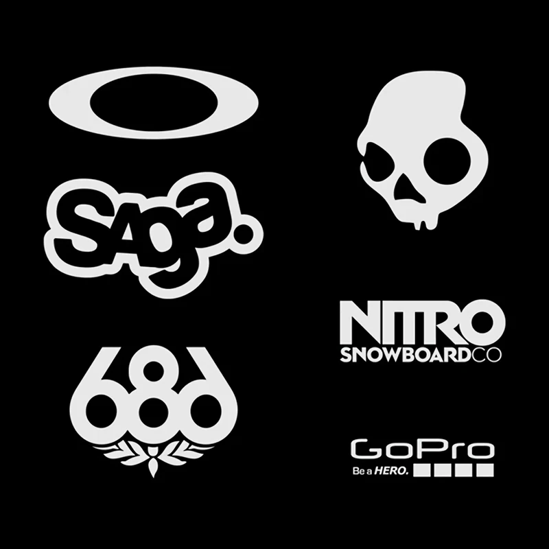 Наклейки с гравировкой цвет белый/черный