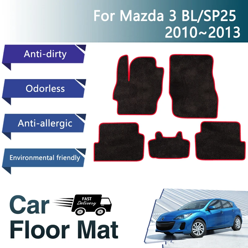 

Luxury Car Mats Floor For Mazda 3 Mazda3 Axela BL SP25 Hatchback 2010 2011 2012 2013 Anti-dirty Pads Foot Carpet Car Accessories