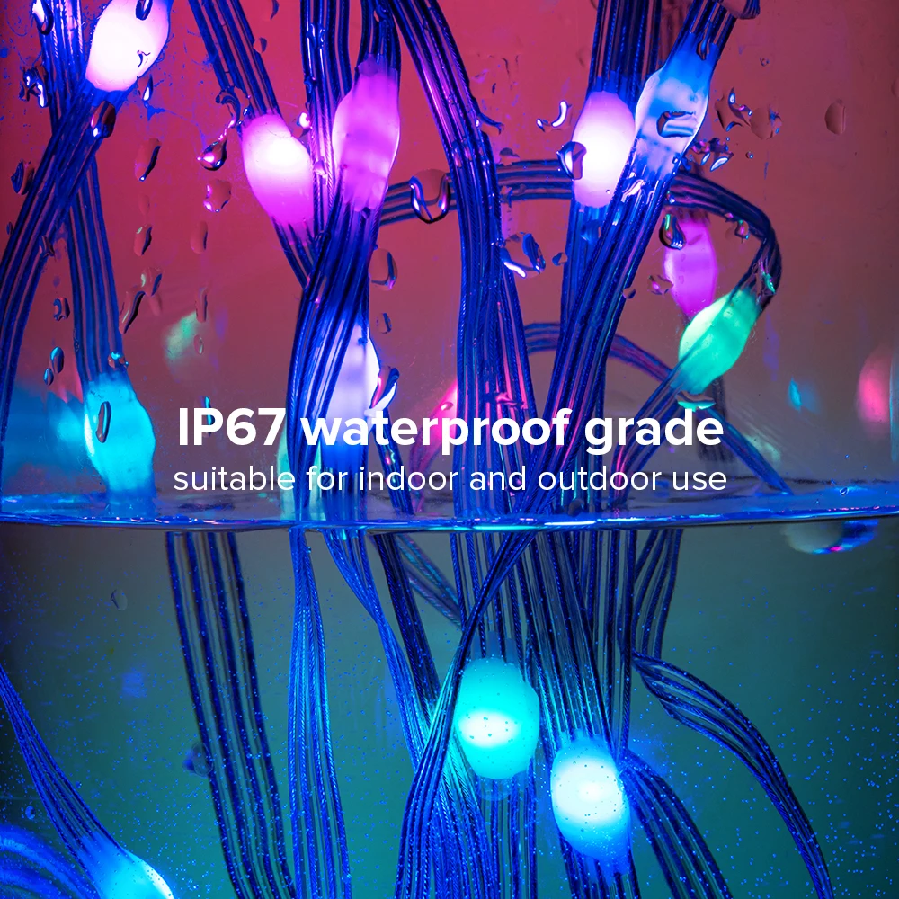 Decoração de Aniversário Luzes da Festa Conduziu a Luz Individualmente à Prova String Sonho Cor Sala Endereçável Dip67 Água Ip67 Dc5v Led Ws2812b Rgb