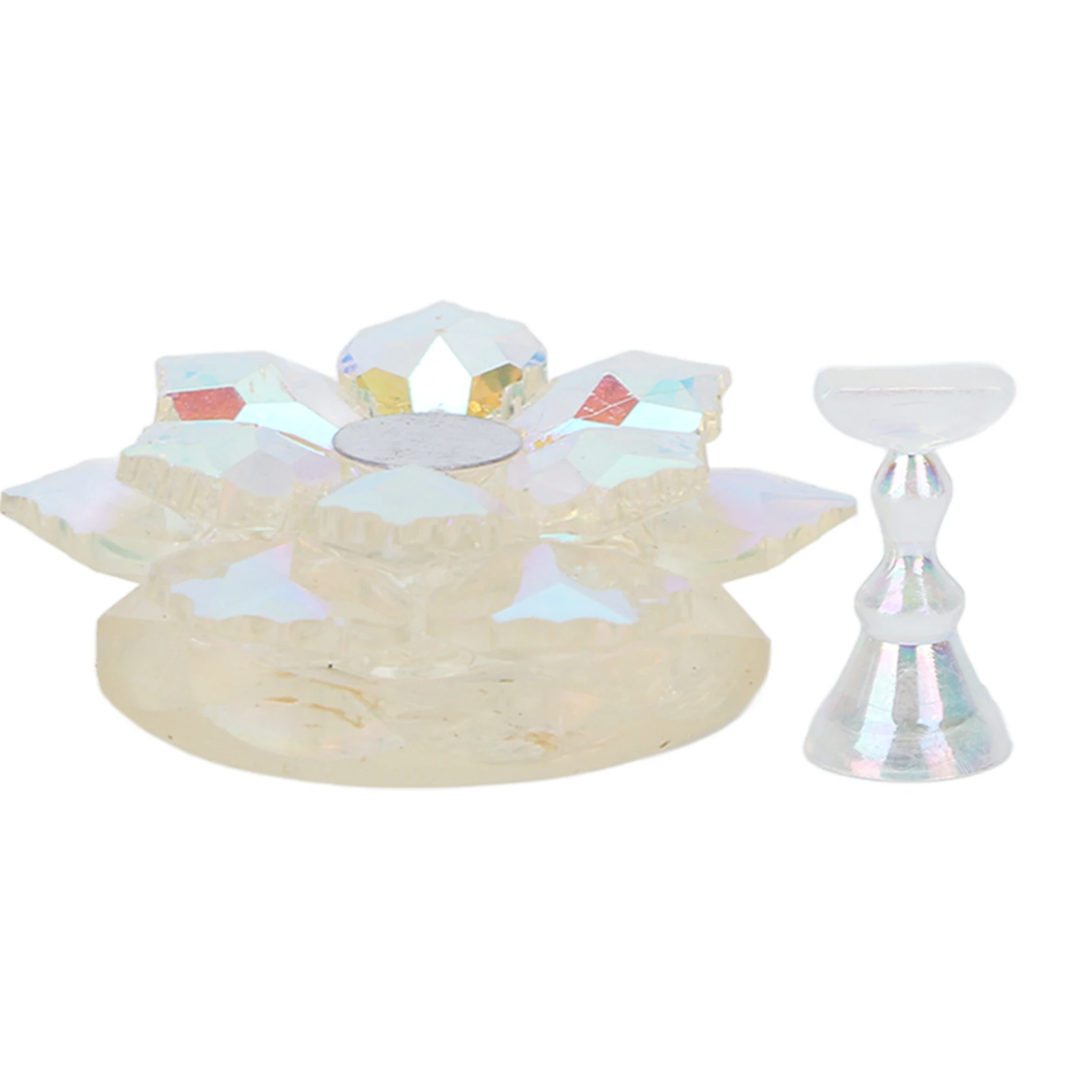 

Nail Tips Stand Holder DIY Magnetic Nail Practice Display Holder for False Nail Tip Manicure ToolWhite