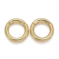 1pcs brass twister clasps long lasting plated ring real 18k gold plated 14x2 5mm inner diameter 9mm