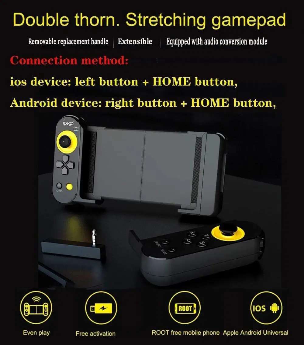 

Portable Joystick Gamepad Comfortable Lightweight Pubg Gamepad Black Pubg Joystick Compact Mobile Gamepad Controller Detachable
